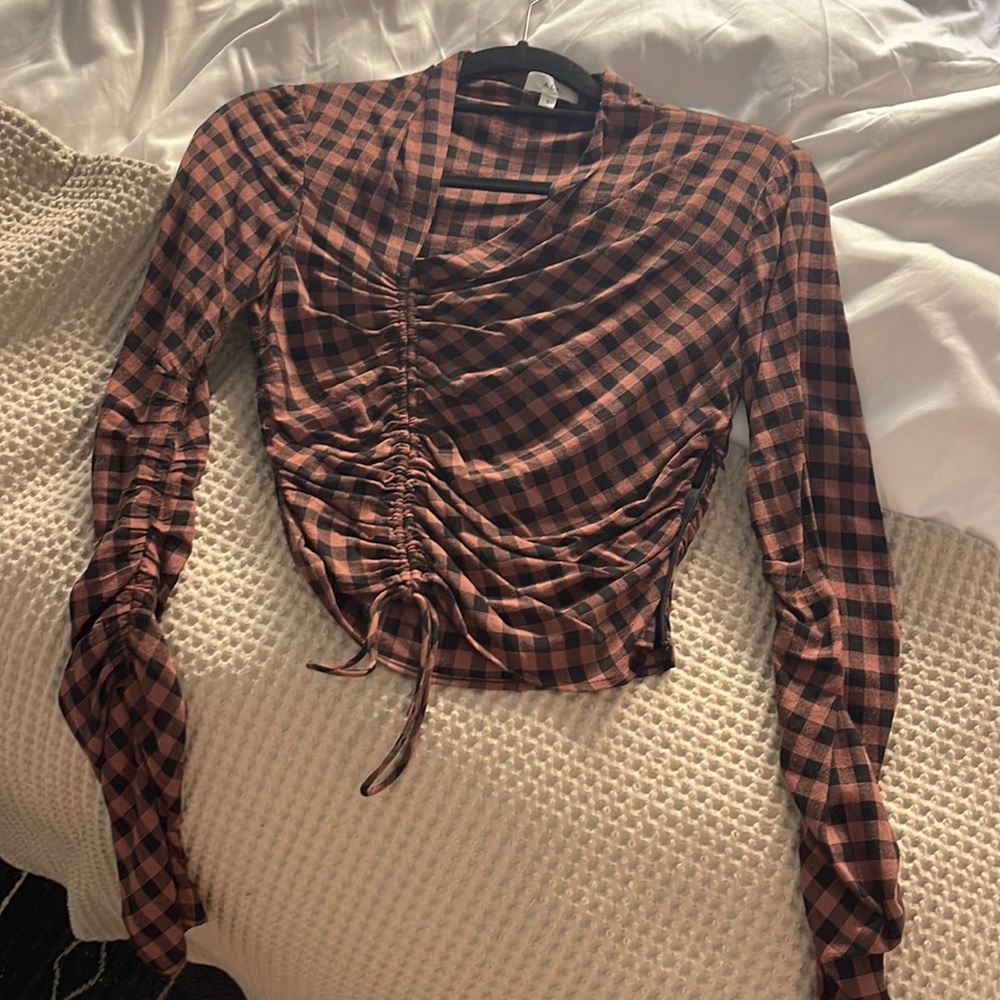 ALC oryn gingham top